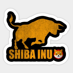 Bull Market Shiba Inu Coin Crypto Shib Army Hodl Hodler Men Kids Cryptocurrency Lovers Sticker